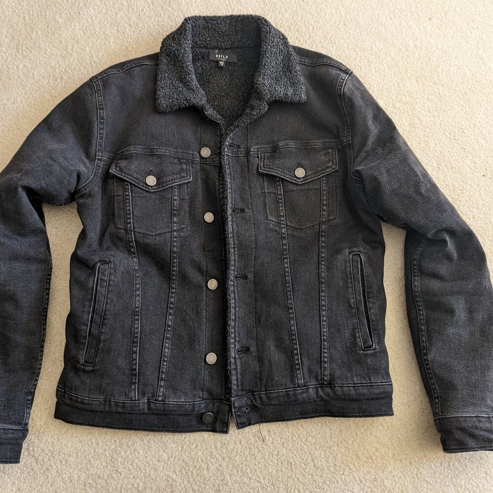 DSTLD Sherpa Denim Jacket - Black